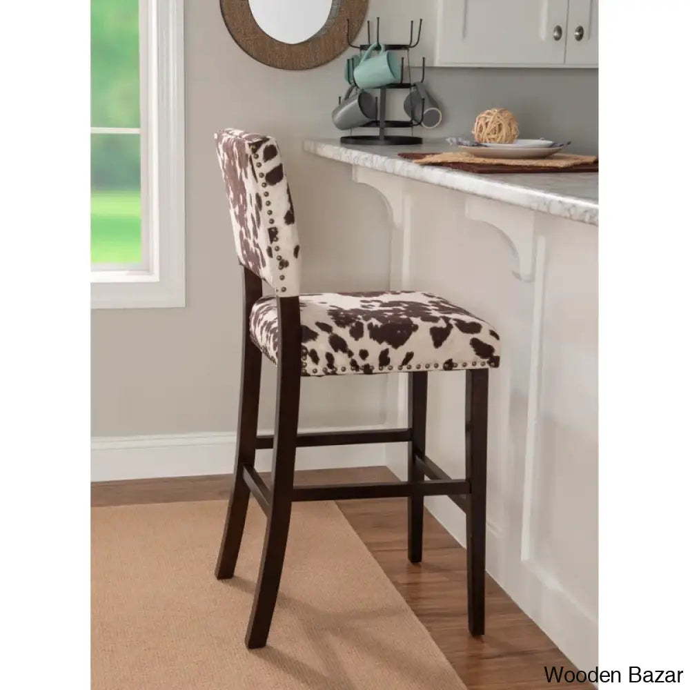 Boyabato Swivel Upholstered Nailhead Trim Counter And Bar Stool