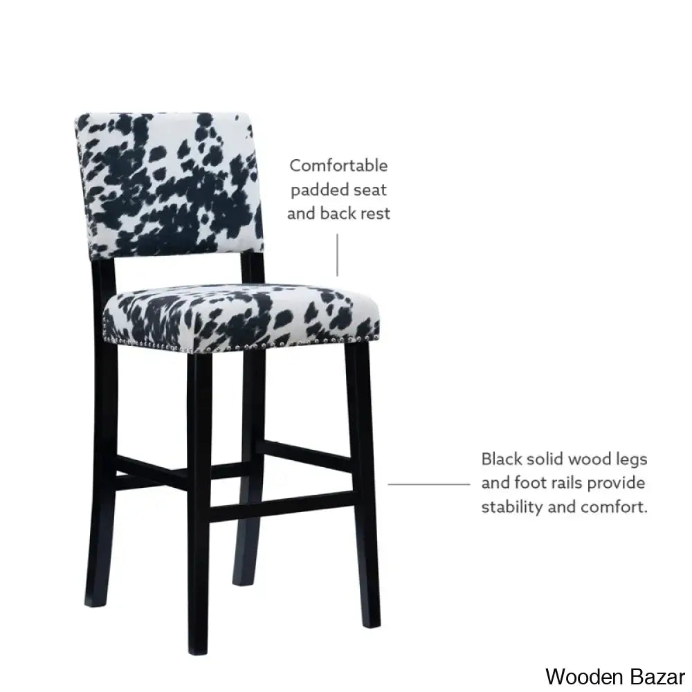 Boyabato Swivel Upholstered Nailhead Trim Counter And Bar Stool