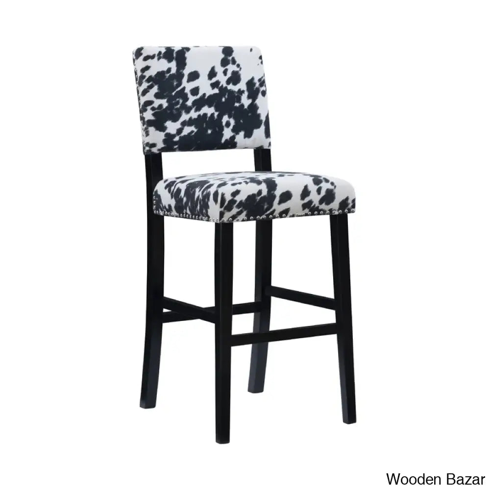 Boyabato Swivel Upholstered Nailhead Trim Counter And Bar Stool Black / (30’’ Seat Height)