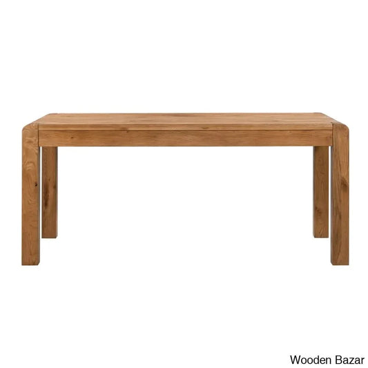 Braden Modern Dining Table In Exotic Teak Wood - Wooden Bazar