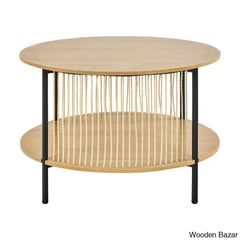 Bradhamz Boho Natural Fiber Rope Coffee And Center Table Set