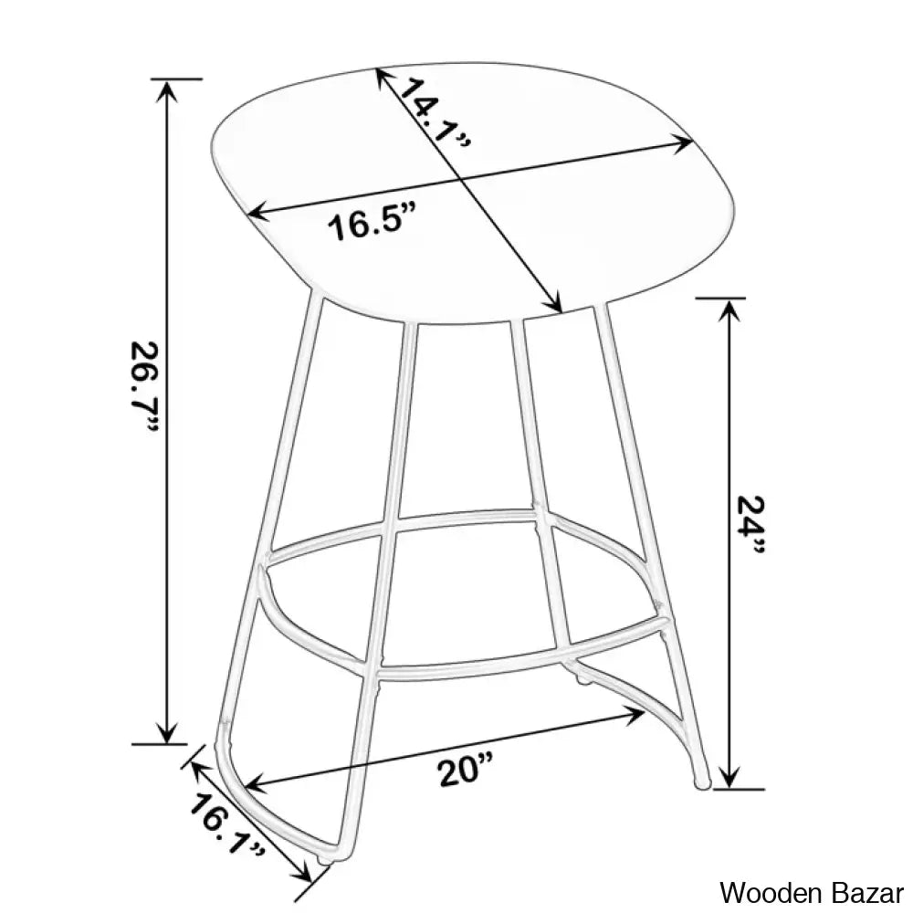 Braleno Swivel Counter And Bar Stool With Metal Frame (Set Of 4)