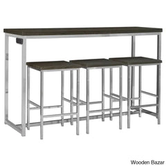 Brant New 3 Seater Trestle Dining Set - Wooden Bazar