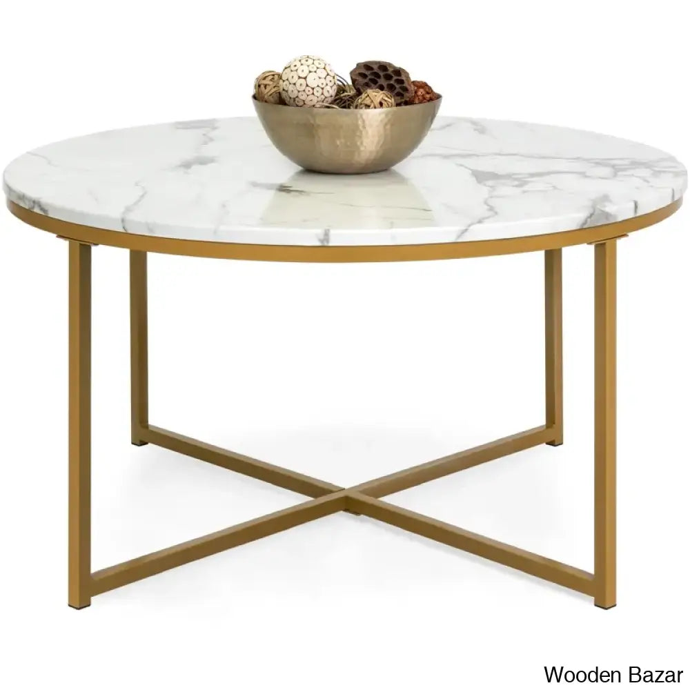 Breiony Coffee And Center Table Gold