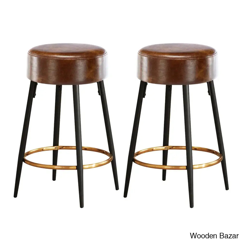 Bremenc Swivel Bar & Counter Stool (Set Of 2) (24’’ Seat Height)