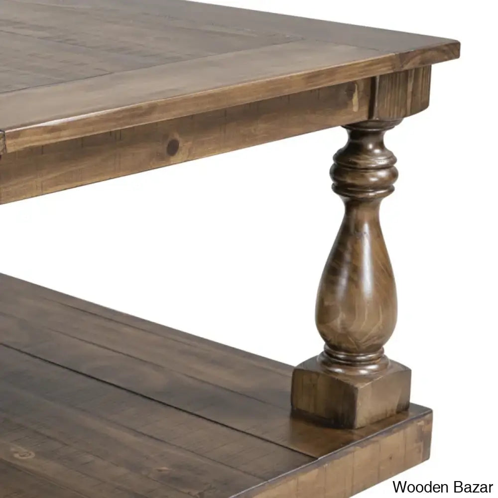 Brhiannan Solid Wood Elegant Coffee And Center Table