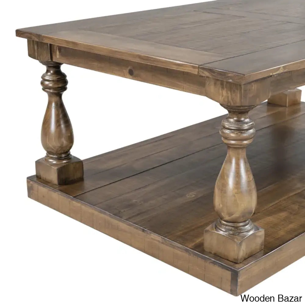 Brhiannan Solid Wood Elegant Coffee And Center Table