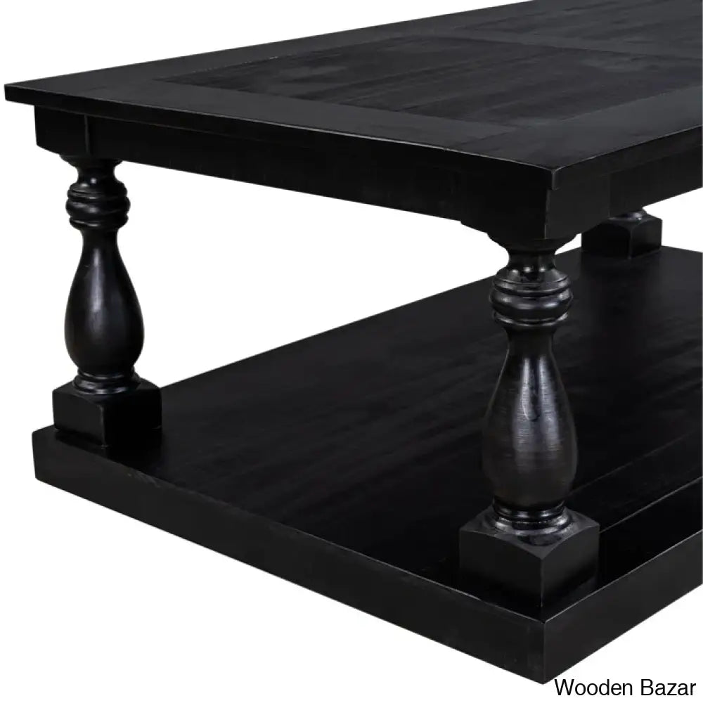 Brhiannan Solid Wood Elegant Coffee And Center Table