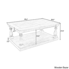 Brhiannan Solid Wood Elegant Coffee And Center Table