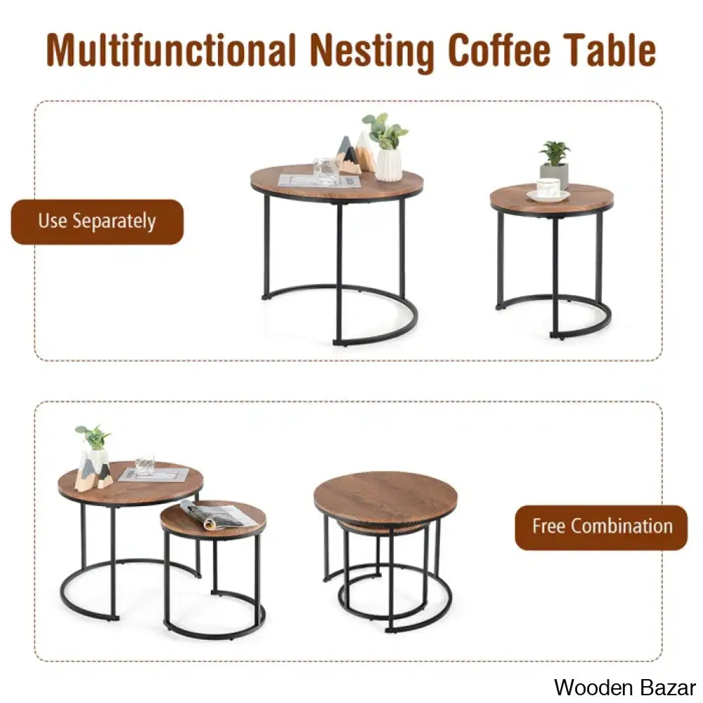 Briajahnm Nesting Coffee And Center Table