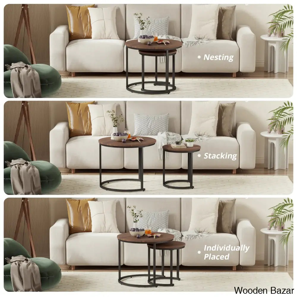 Briajahnm Nesting Coffee And Center Table