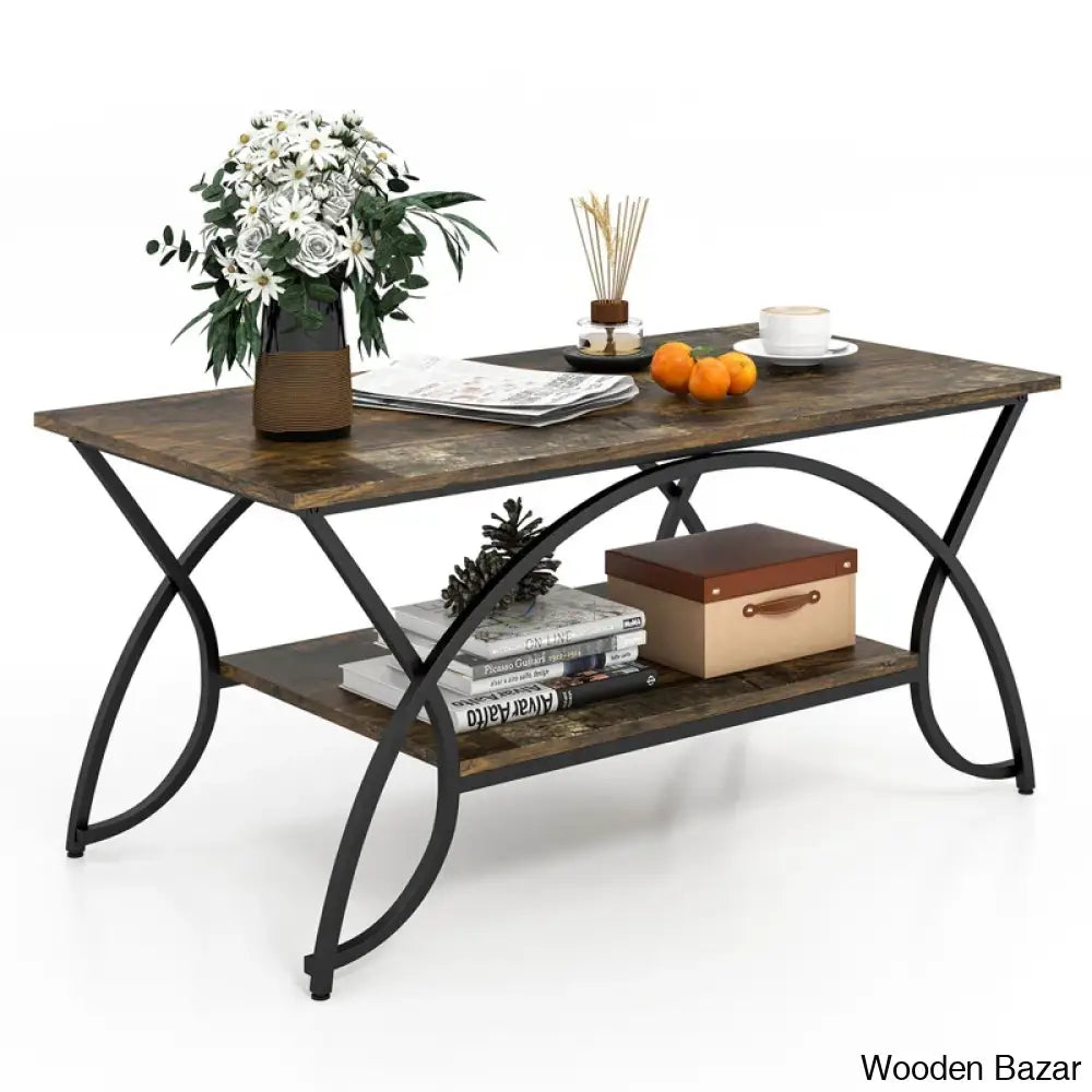 Brichellex Coffee And Center Table Dark Brown