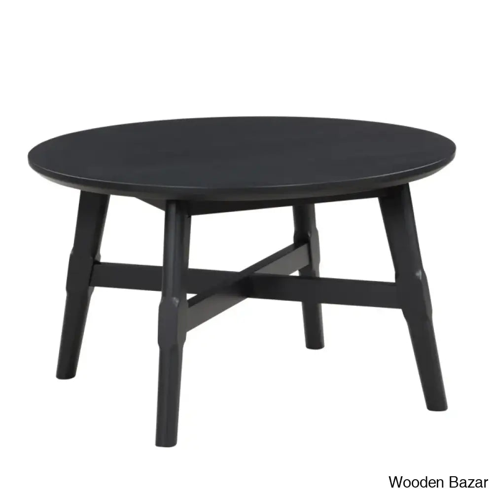 Briden 32’’ Round Solid Wood Coffee And Center Table