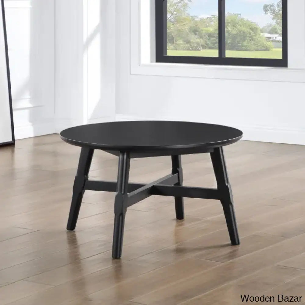 Briden 32’’ Round Solid Wood Coffee And Center Table