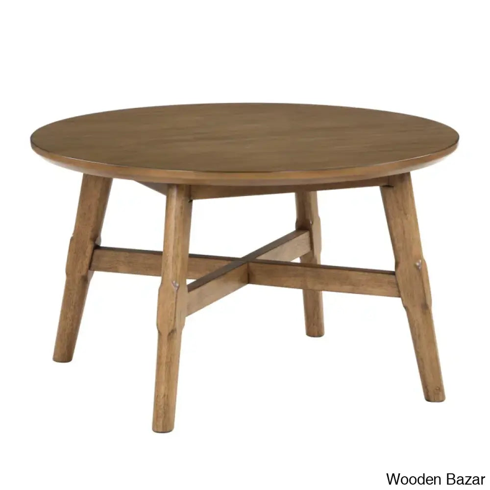 Briden 32’’ Round Solid Wood Coffee And Center Table