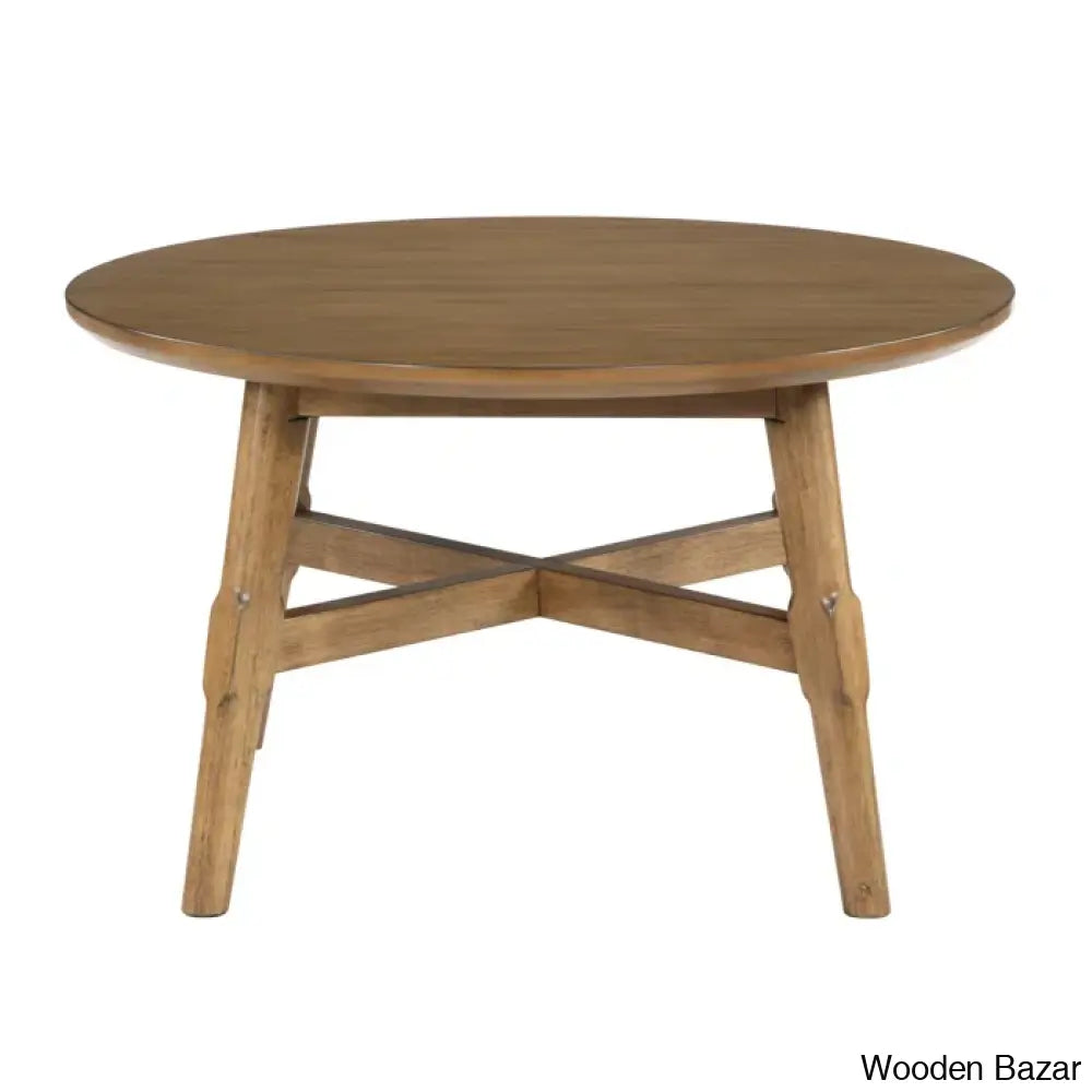 Briden 32’’ Round Solid Wood Coffee And Center Table