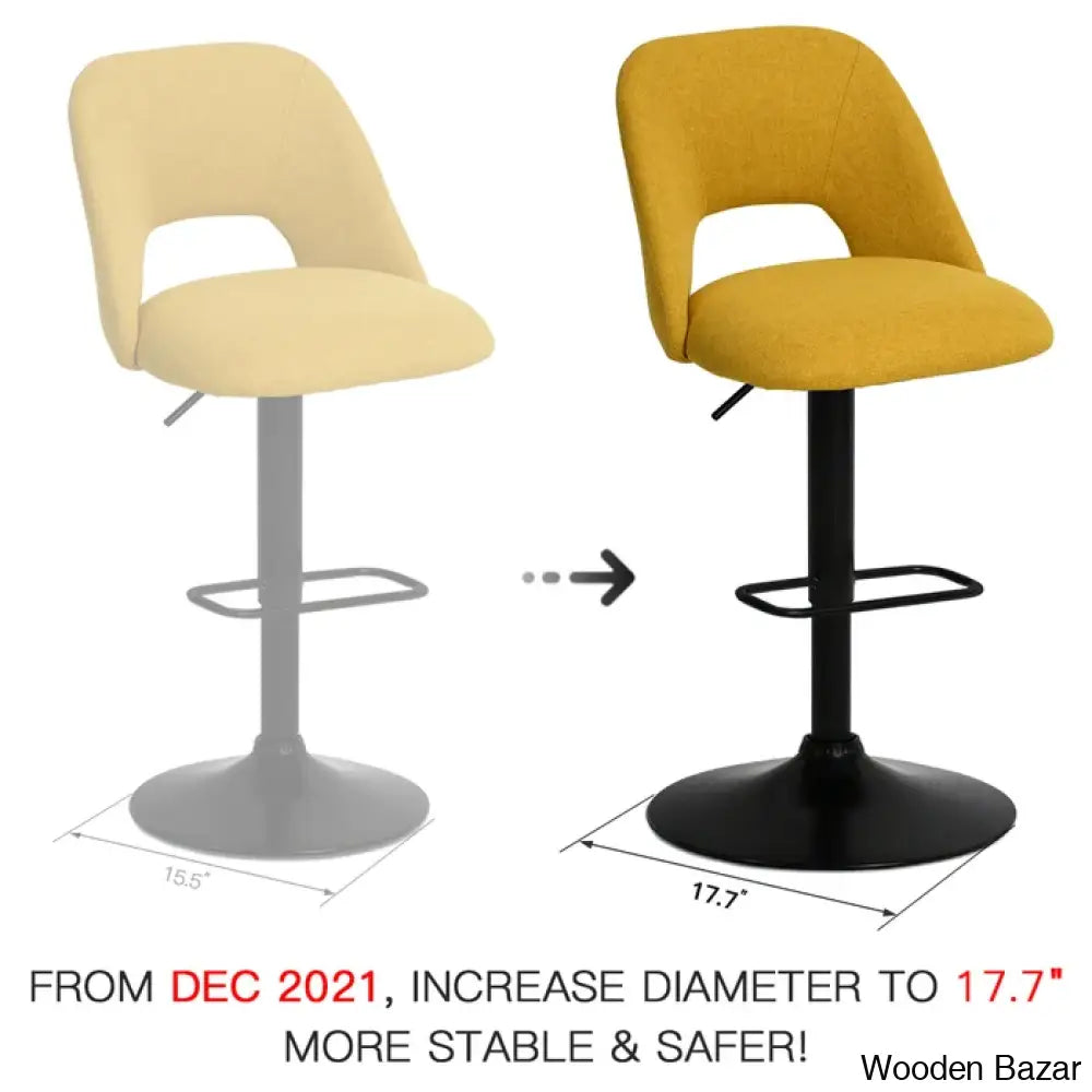 Bridgettec Swivel Adjustable Height Counter And Bar Stool (Set Of 2)