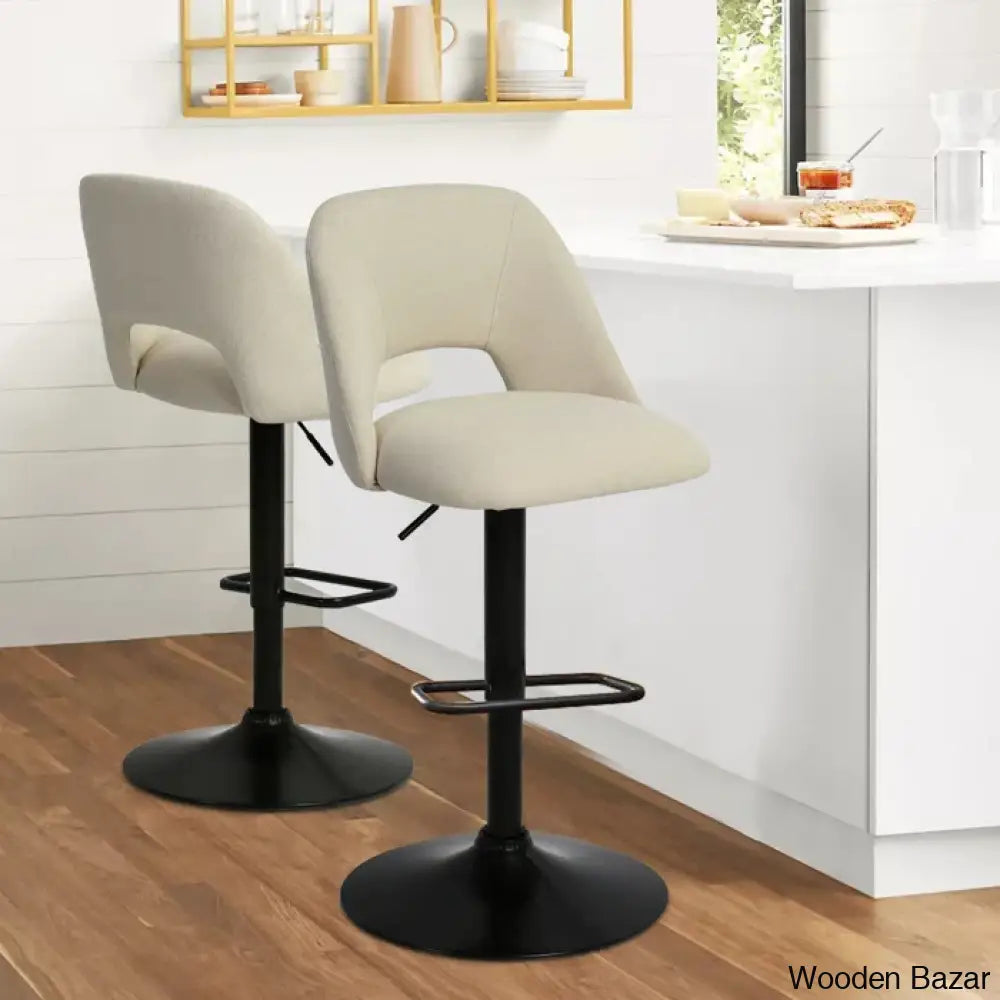 Bridgettec Swivel Adjustable Height Counter And Bar Stool (Set Of 2)