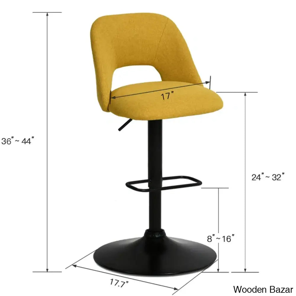 Bridgettec Swivel Adjustable Height Counter And Bar Stool (Set Of 2)