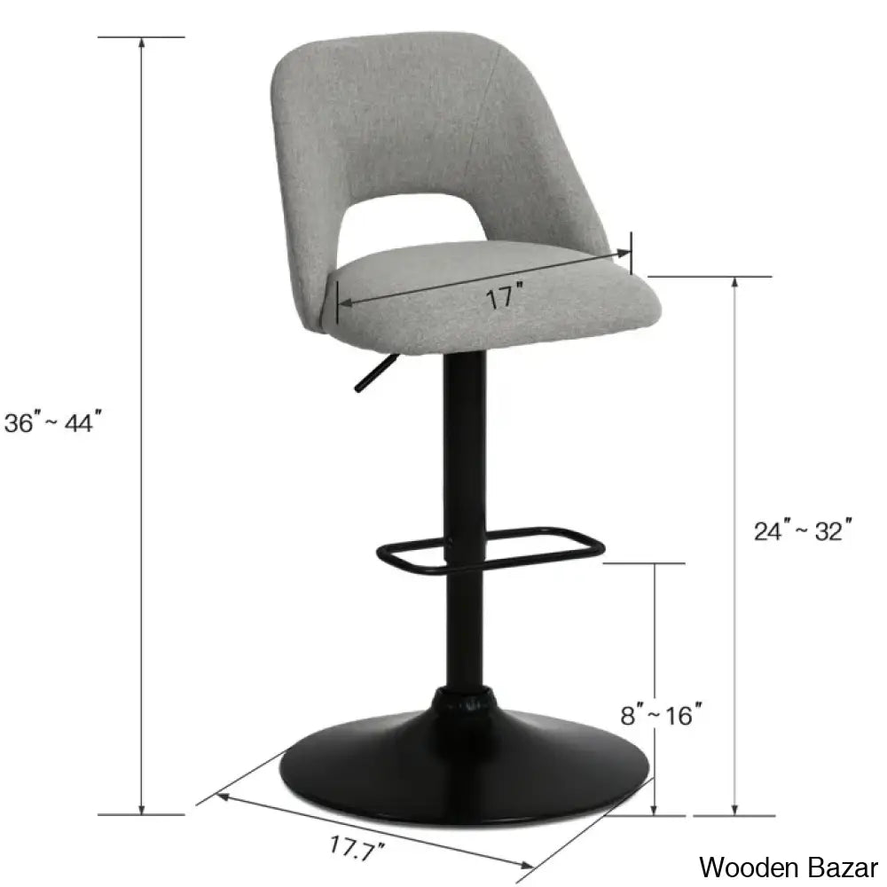 Bridgettec Swivel Adjustable Height Counter And Bar Stool (Set Of 2)