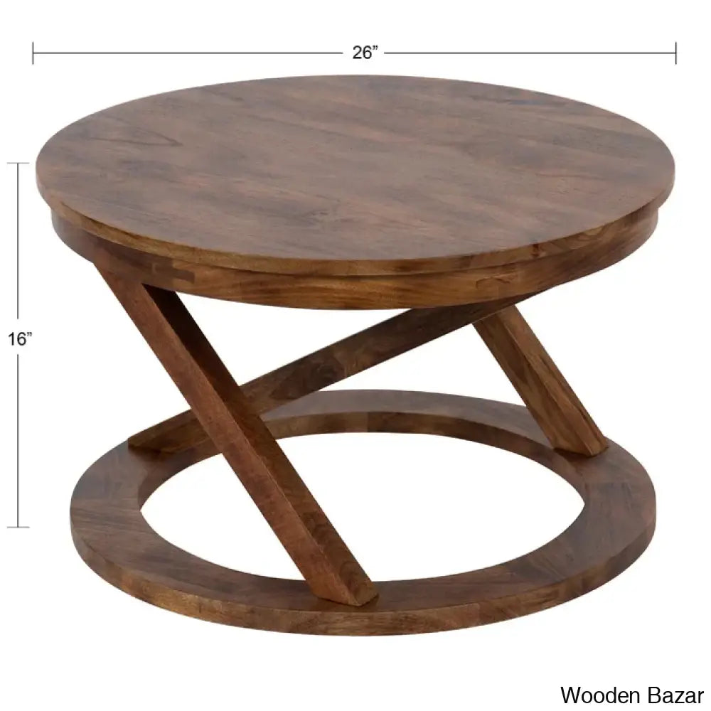 Brinson Solid Wood Trestle Coffee And Centertable