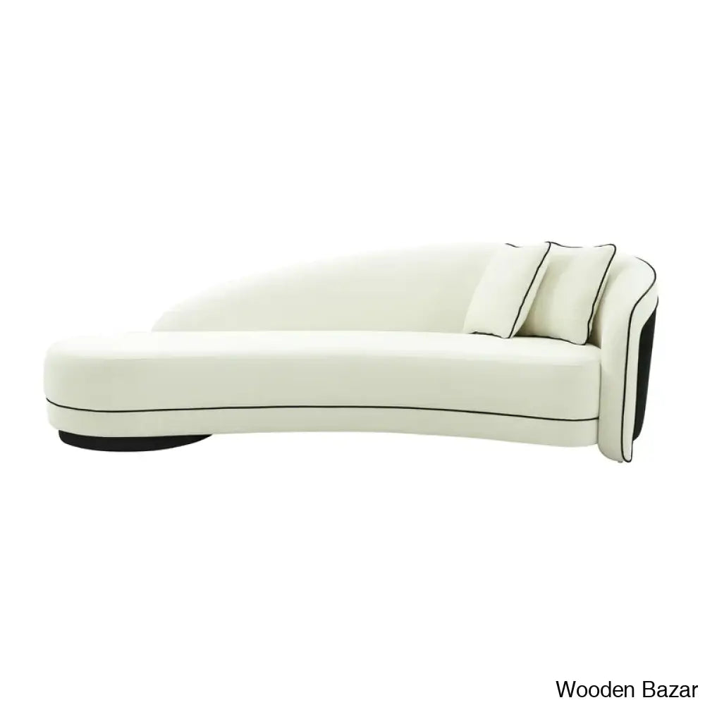 Velvet Curved Sofa-2