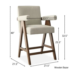 Brittniea Swivel Upholstered 25.5’’ Counter And Bar Stool With Solid Wood Frame