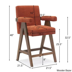 Brittniea Swivel Upholstered 25.5’’ Counter And Bar Stool With Solid Wood Frame