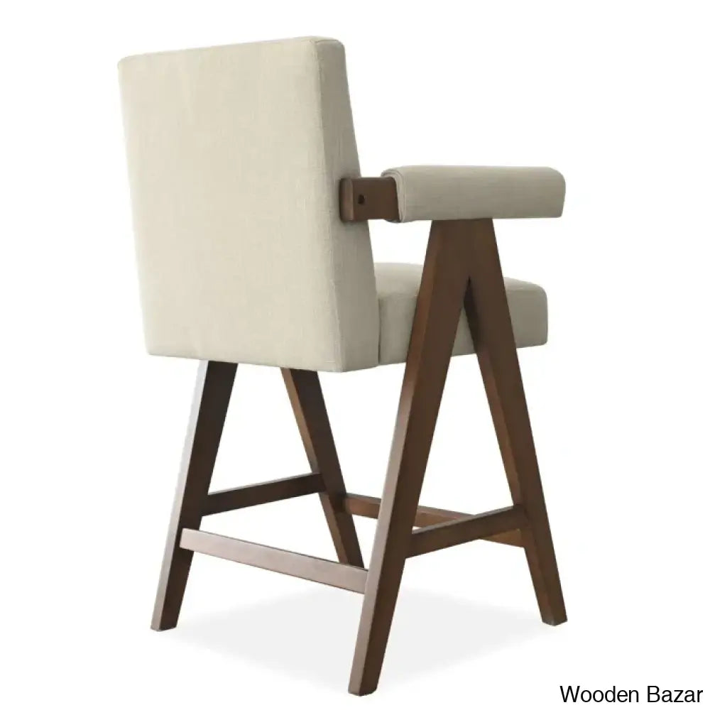 Brittniea Swivel Upholstered 25.5’’ Counter And Bar Stool With Solid Wood Frame