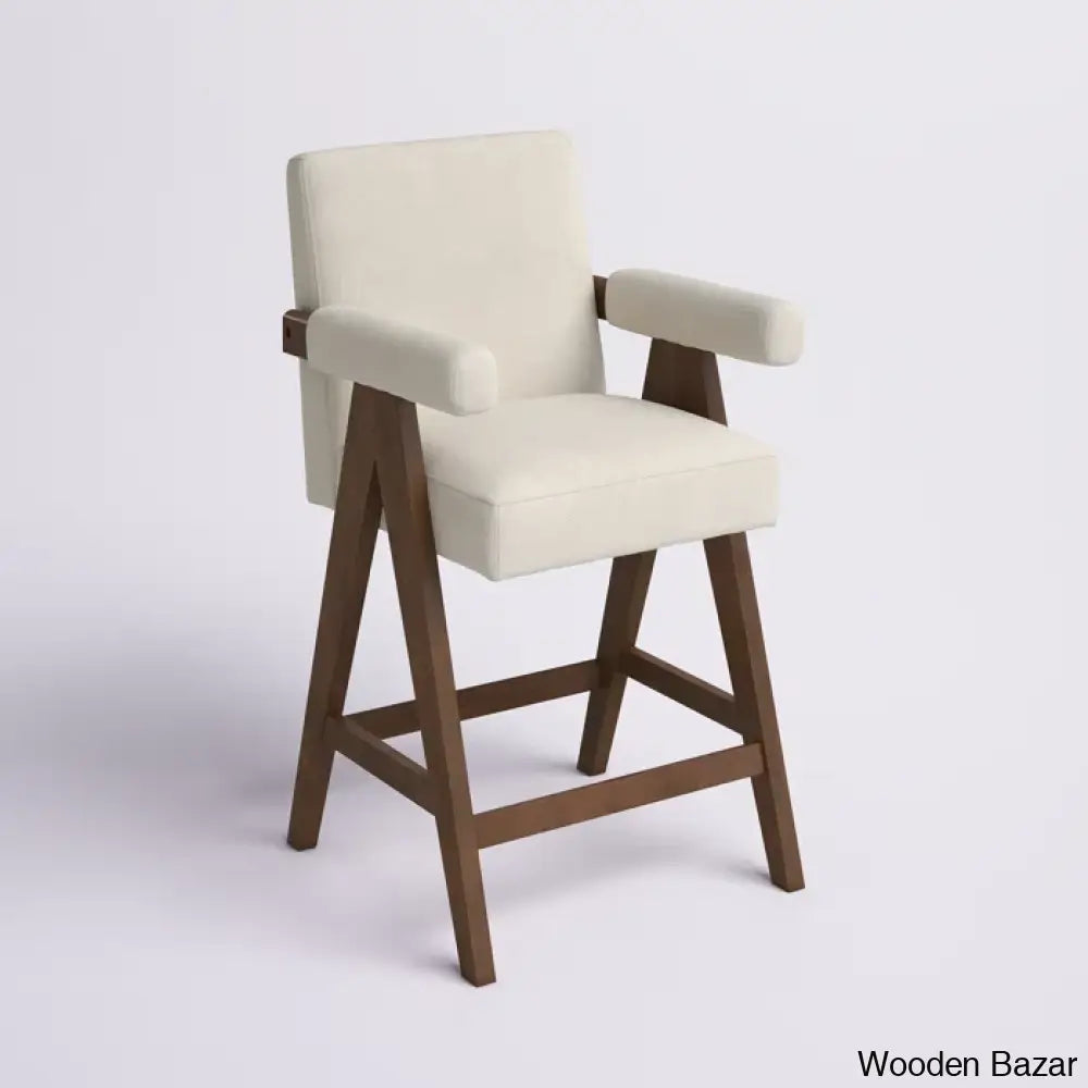 Brittniea Swivel Upholstered 25.5’’ Counter And Bar Stool With Solid Wood Frame