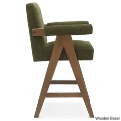 Brittniea Swivel Upholstered 25.5’’ Counter And Bar Stool With Solid Wood Frame