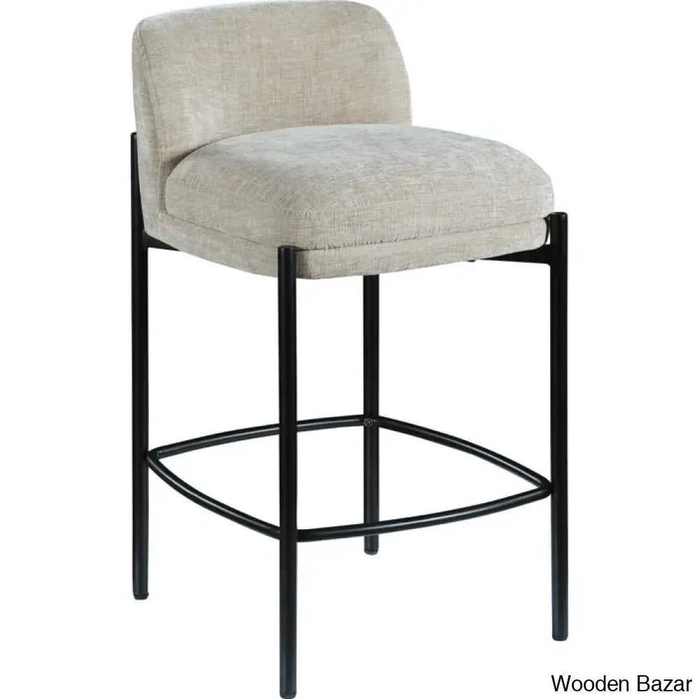 Brixeno Upholstered 26’’ Counter Stool With Metal Frame (Set Of 2)