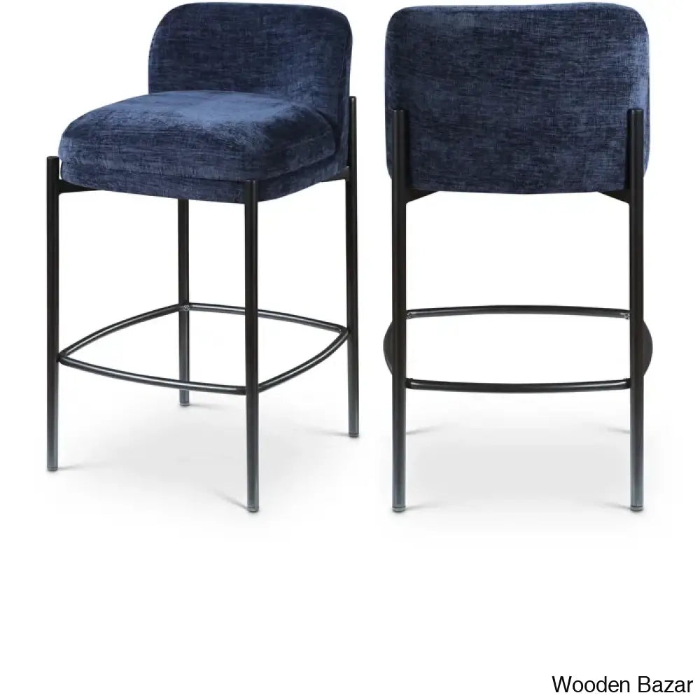 Brixeno Upholstered 26’’ Counter Stool With Metal Frame (Set Of 2)