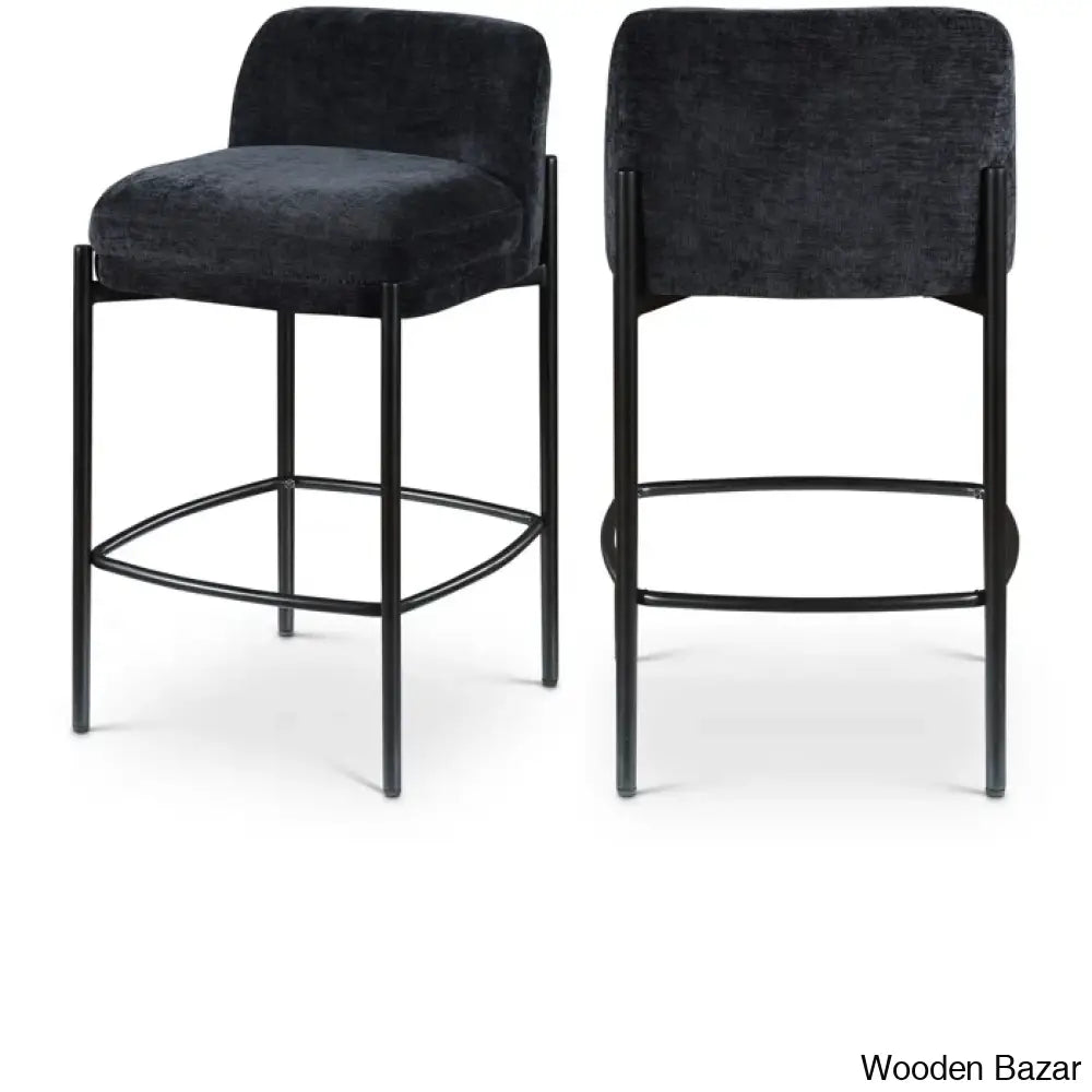 Brixeno Upholstered 26’’ Counter Stool With Metal Frame (Set Of 2)