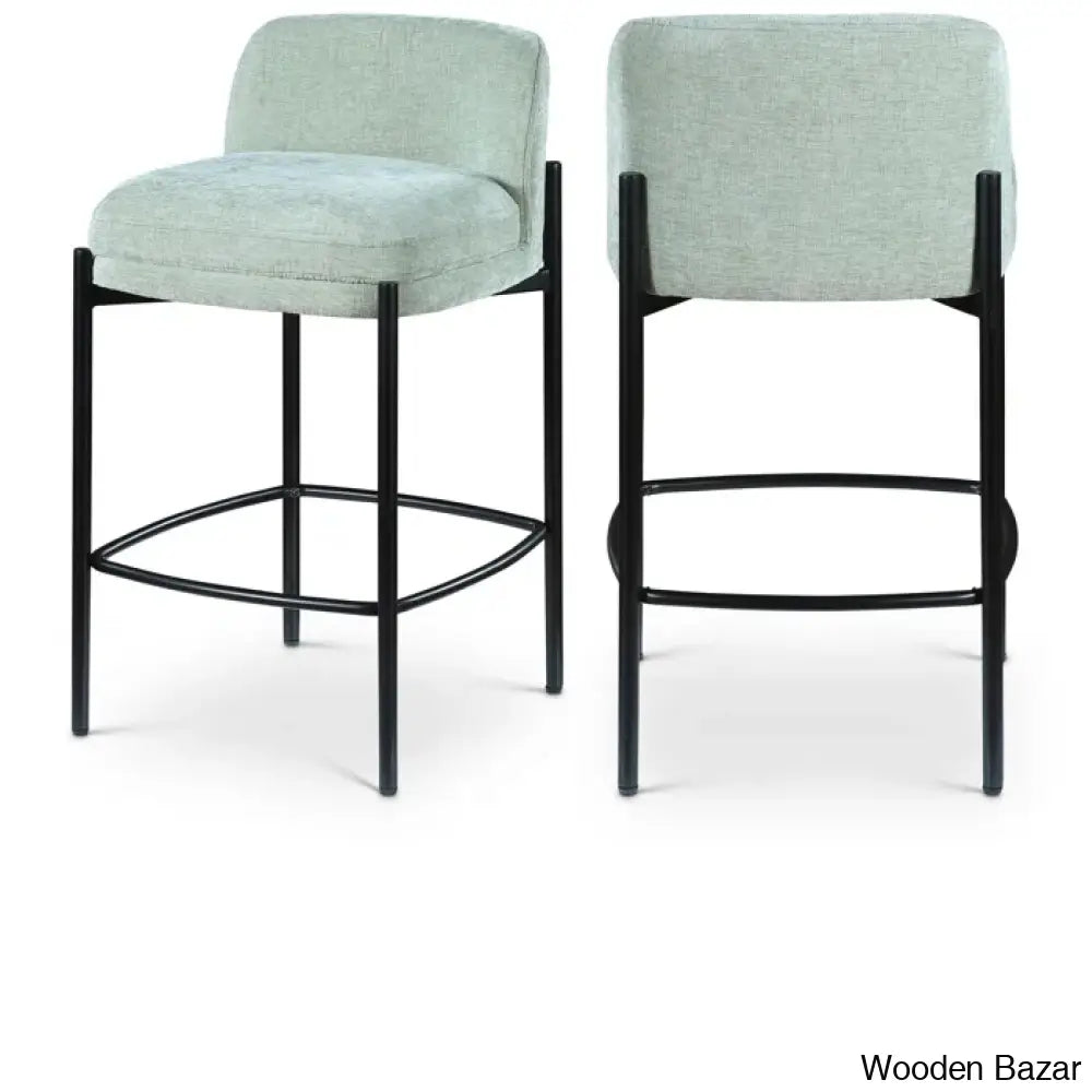 Brixeno Upholstered 26’’ Counter Stool With Metal Frame (Set Of 2)