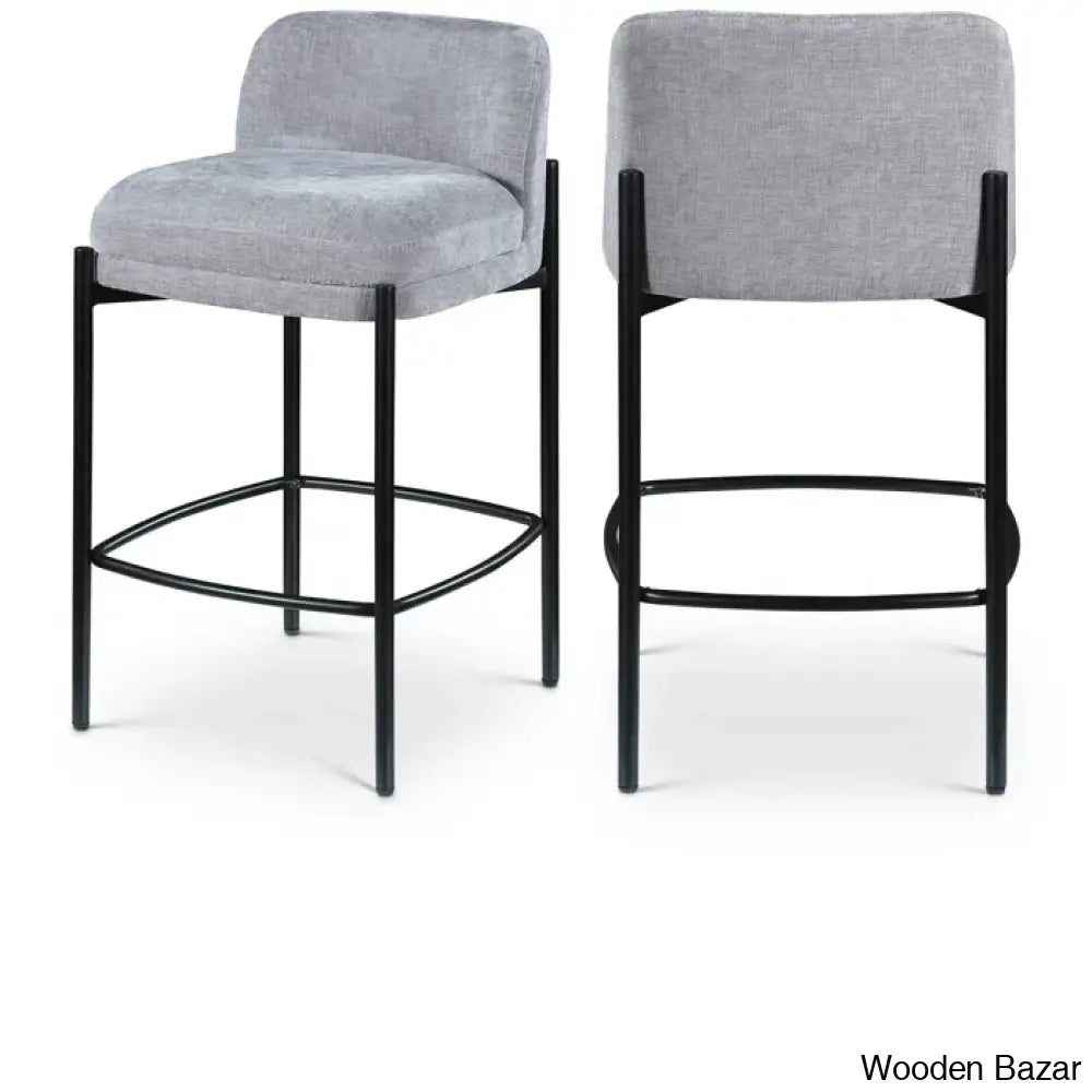 Brixeno Upholstered 26’’ Counter Stool With Metal Frame (Set Of 2)