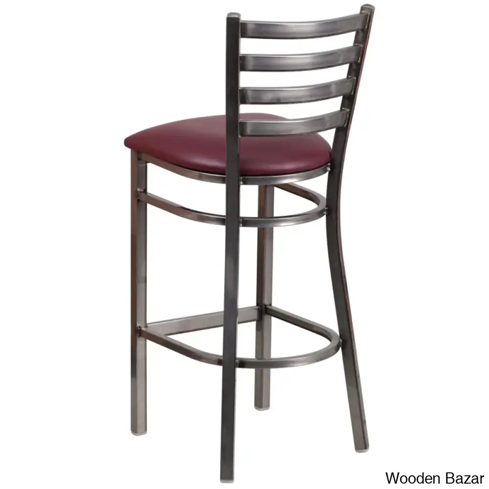 Brixtony Swivel Hercules Series Ladder Back Metal Restaurant Counter And Bar Stool By Flash