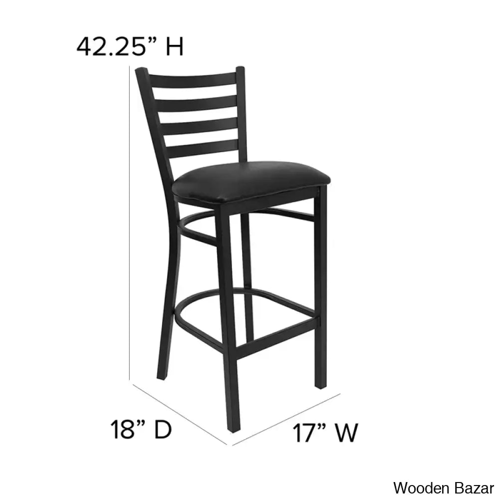 Brixtony Swivel Hercules Series Ladder Back Metal Restaurant Counter And Bar Stool By Flash