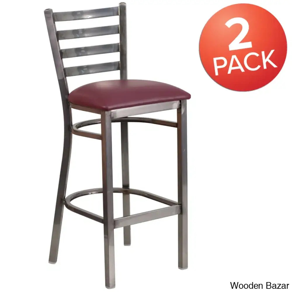 Brixtony Swivel Hercules Series Ladder Back Metal Restaurant Counter And Bar Stool By Flash