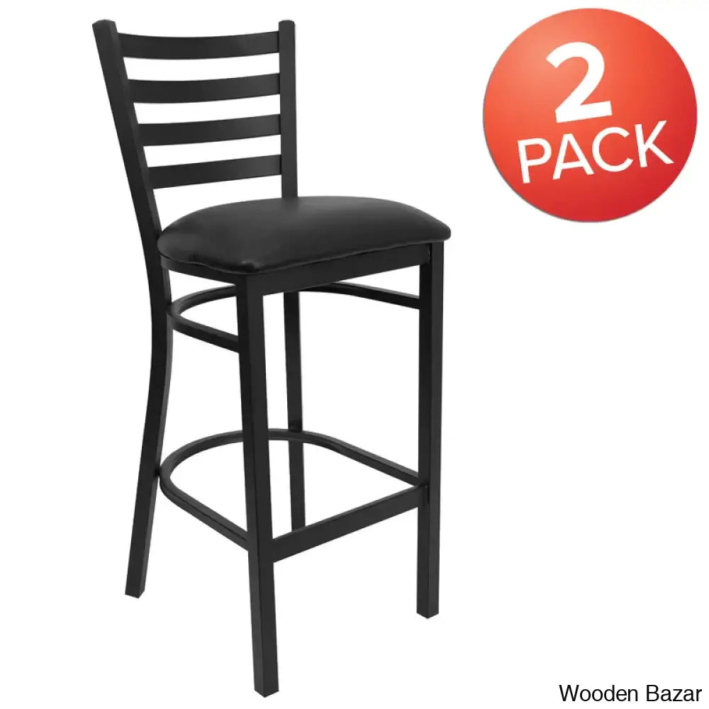 Brixtony Swivel Hercules Series Ladder Back Metal Restaurant Counter And Bar Stool By Flash