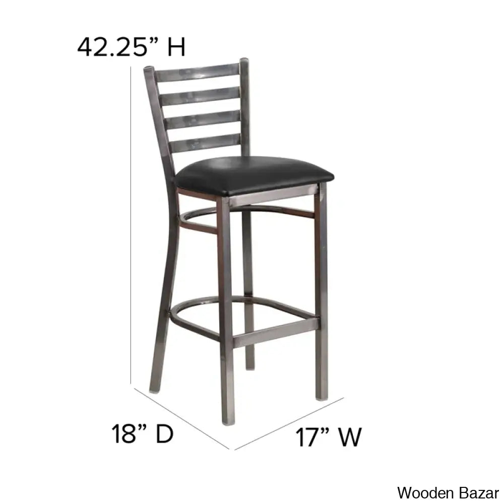 Brixtony Swivel Hercules Series Ladder Back Metal Restaurant Counter And Bar Stool By Flash