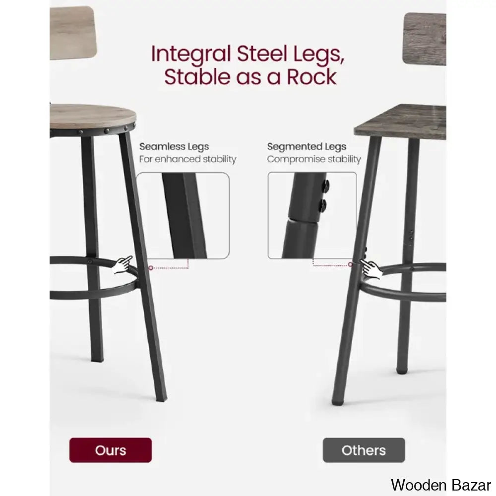 Brookdalez Swivel Counter And Bar Stool With Metal Frame (Set Of 2)