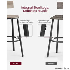 Brookdalez Swivel Counter And Bar Stool With Metal Frame (Set Of 2)