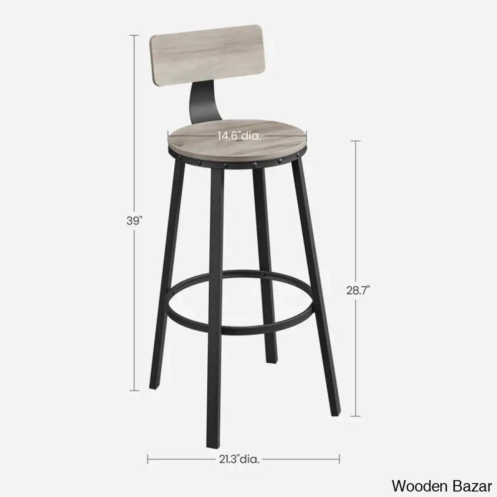 Brookdalez Swivel Counter And Bar Stool With Metal Frame (Set Of 2)