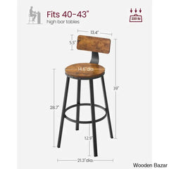 Brookdalez Swivel Counter And Bar Stool With Metal Frame (Set Of 2)