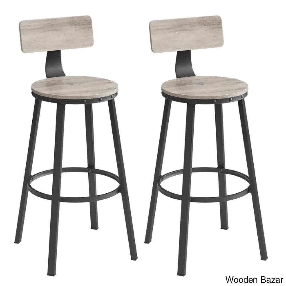 Brookdalez Swivel Counter And Bar Stool With Metal Frame (Set Of 2)