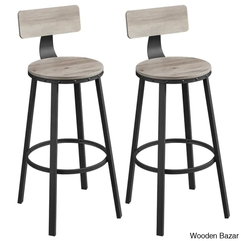 Brookdalez Swivel Counter And Bar Stool With Metal Frame (Set Of 2)