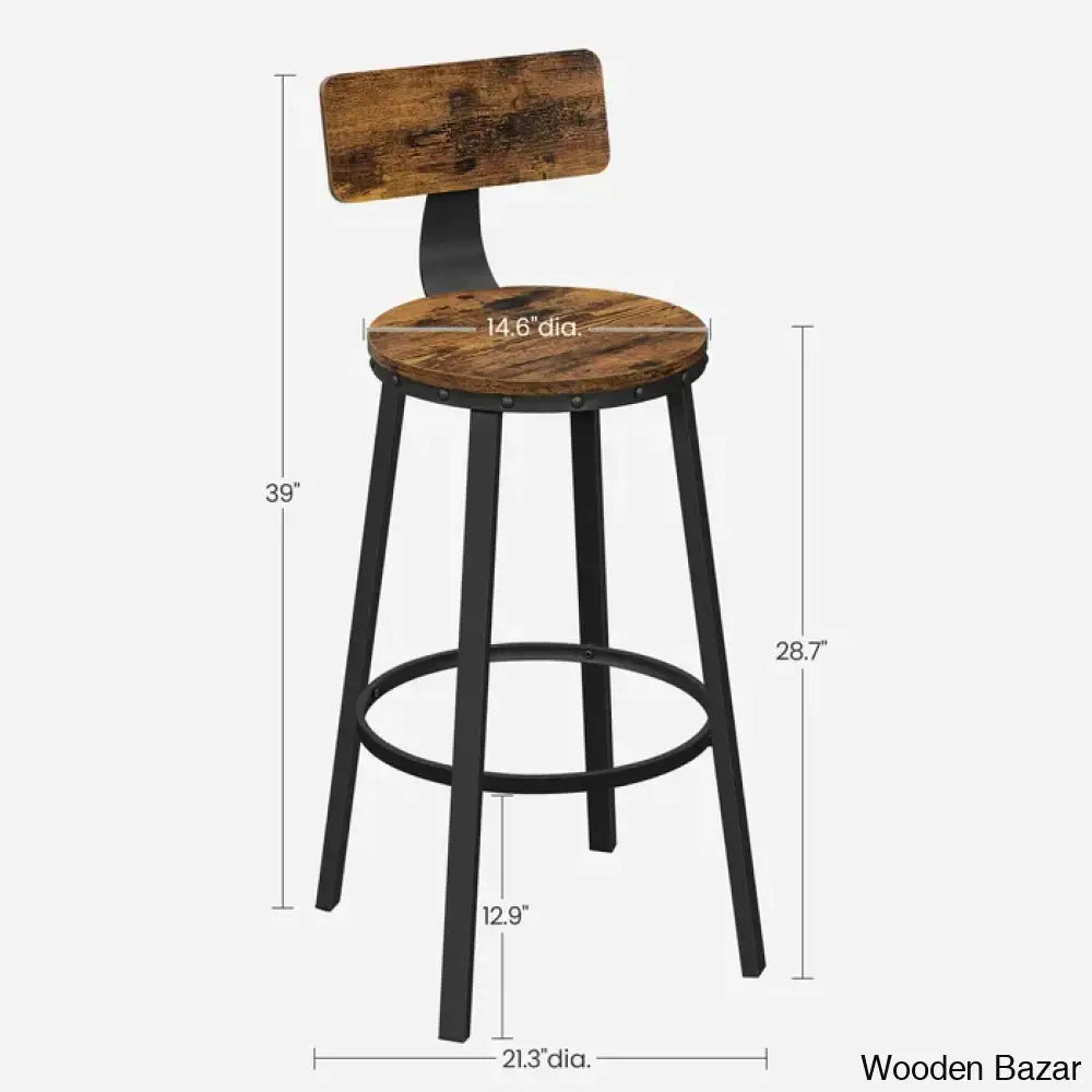 Brookdalez Swivel Counter And Bar Stool With Metal Frame (Set Of 2)