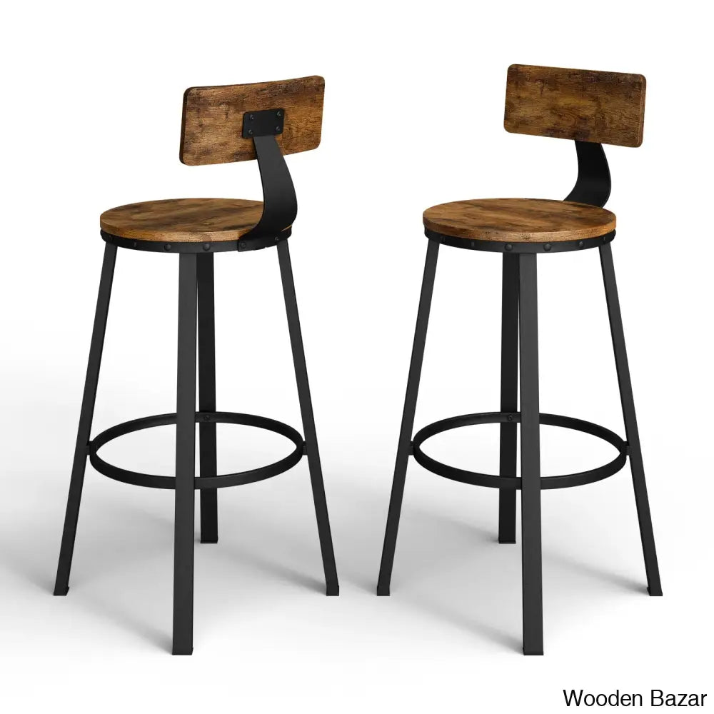 Brookdalez Swivel Counter And Bar Stool With Metal Frame (Set Of 2)