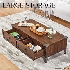 Browrah Coffee And Center Table With 2 Large Drawers